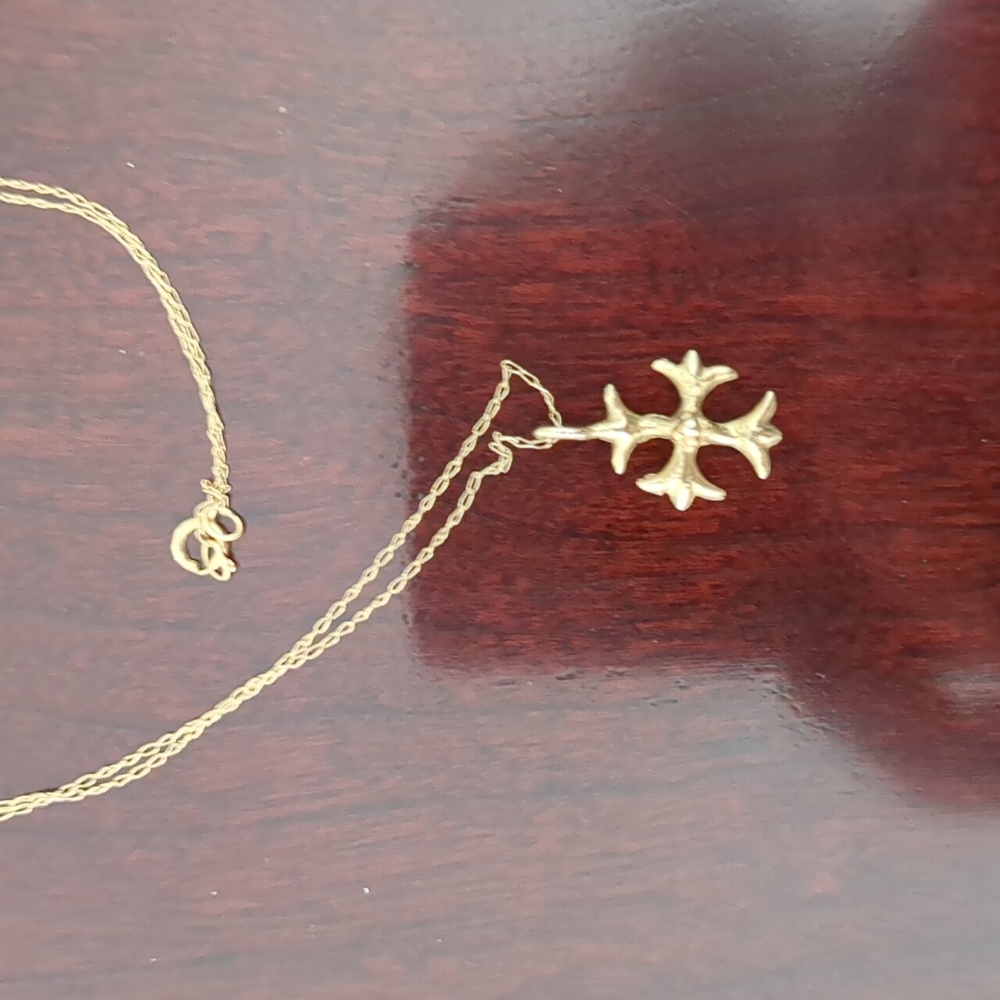 MMA Gold Cross Pendant Necklace